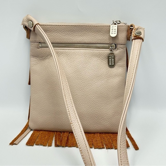 Laudi Vidni Custom Soft Grain Leather Crossbody Fringe Bag Grey - Very Rare Find - Picture 16 of 16
